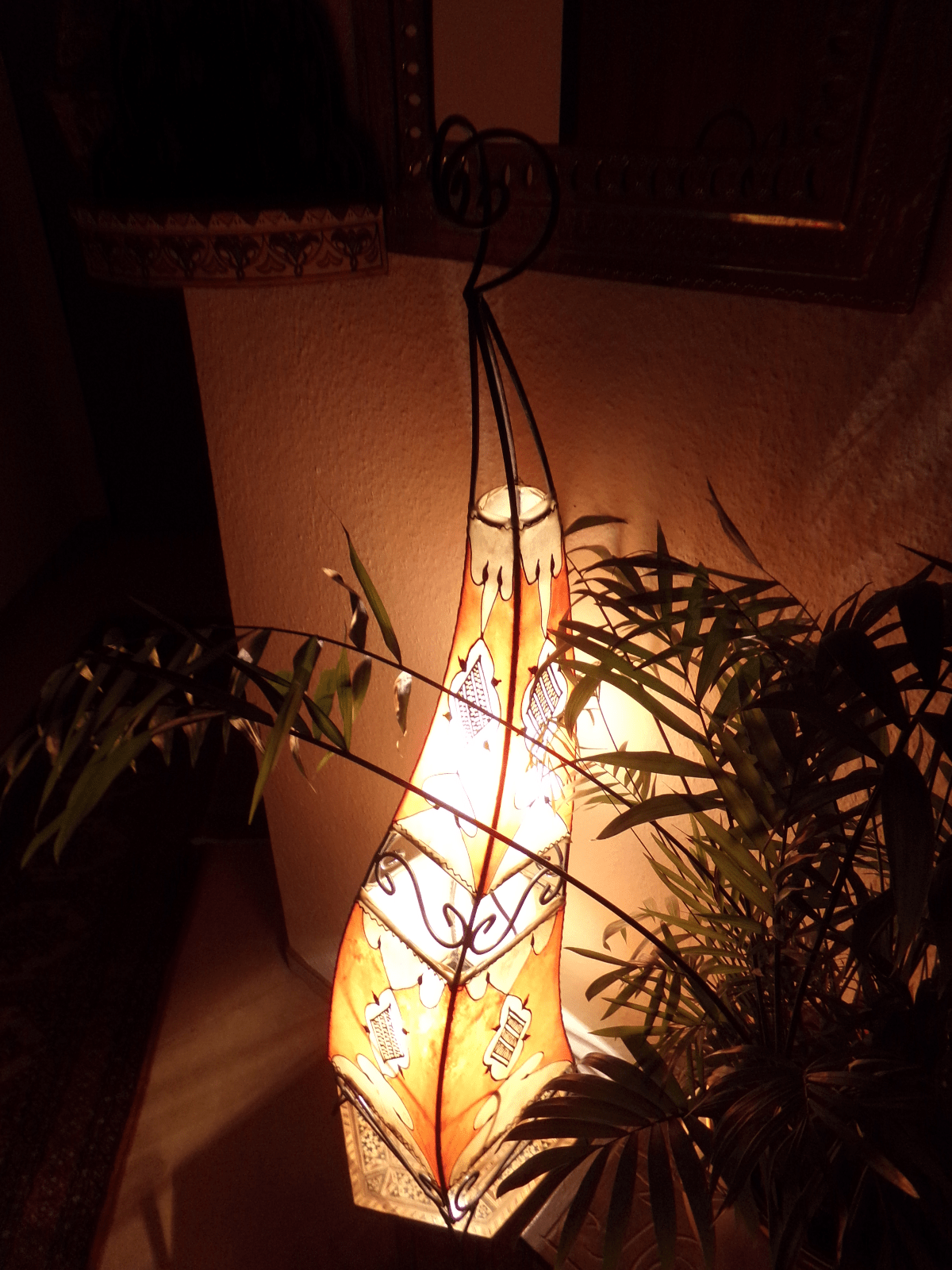 Marokkanische Stehlampe  Lederleuchte 100cm