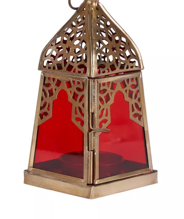 Orientalische Laternen 4 Sex  Windlicht aus Metall & Glas Farben Grün - Blau - Rot - Orange 