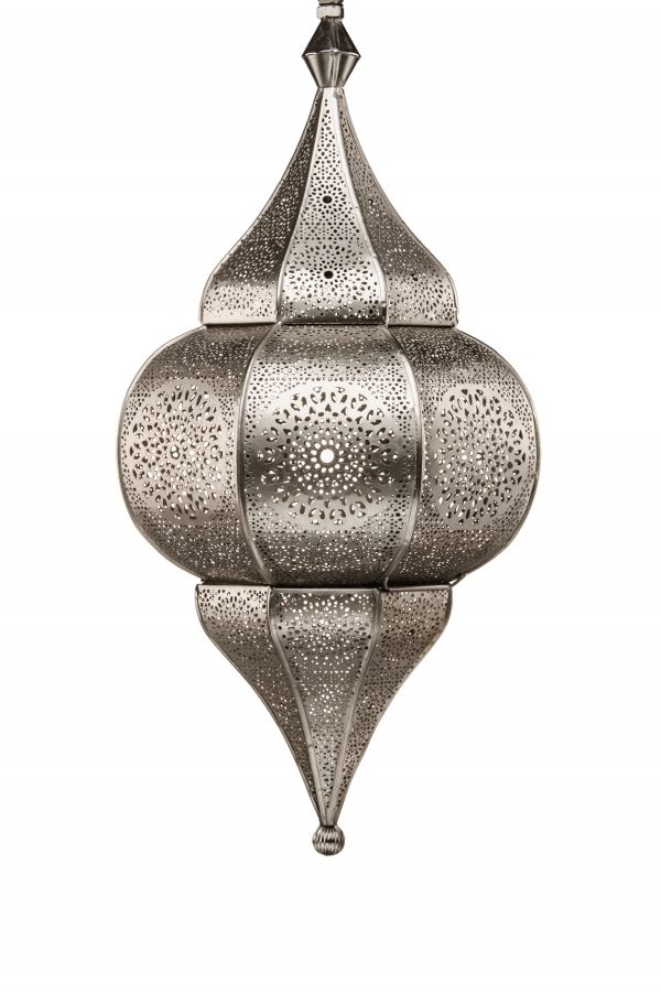 Orientalische Indische Deckenlampe Silber