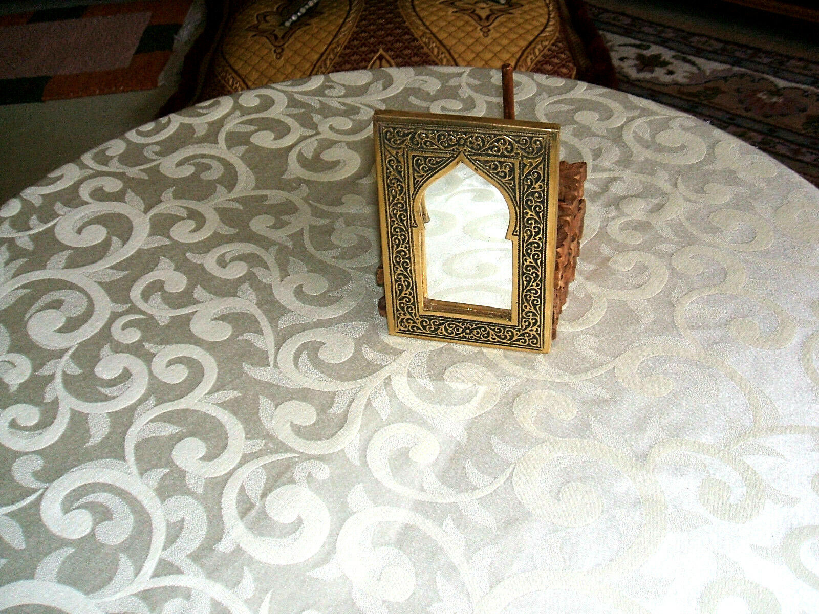 Orientalische marokkanischer Wandspiegel Goldfarbig mini 
