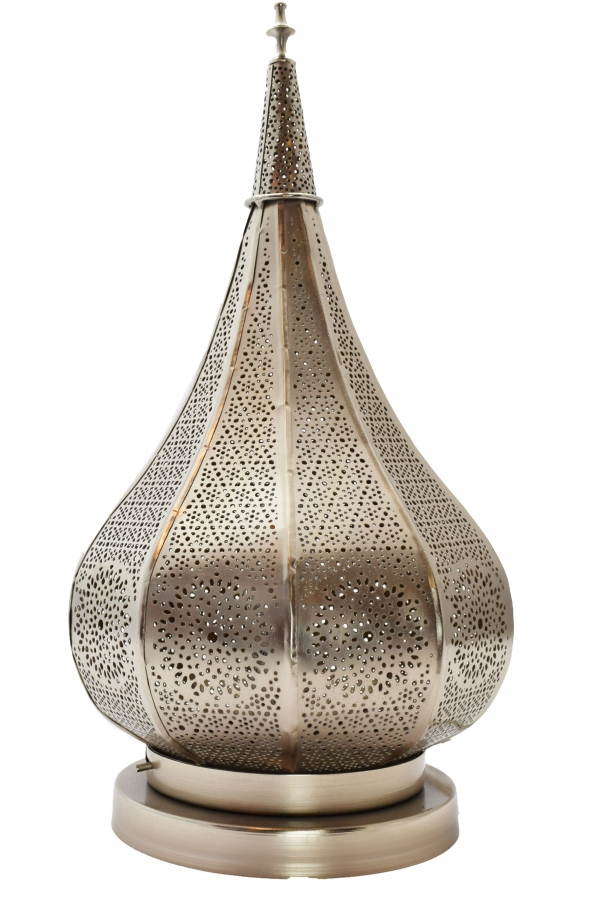 Orientalische, dekorative wunderschöne Tischlampe Silber