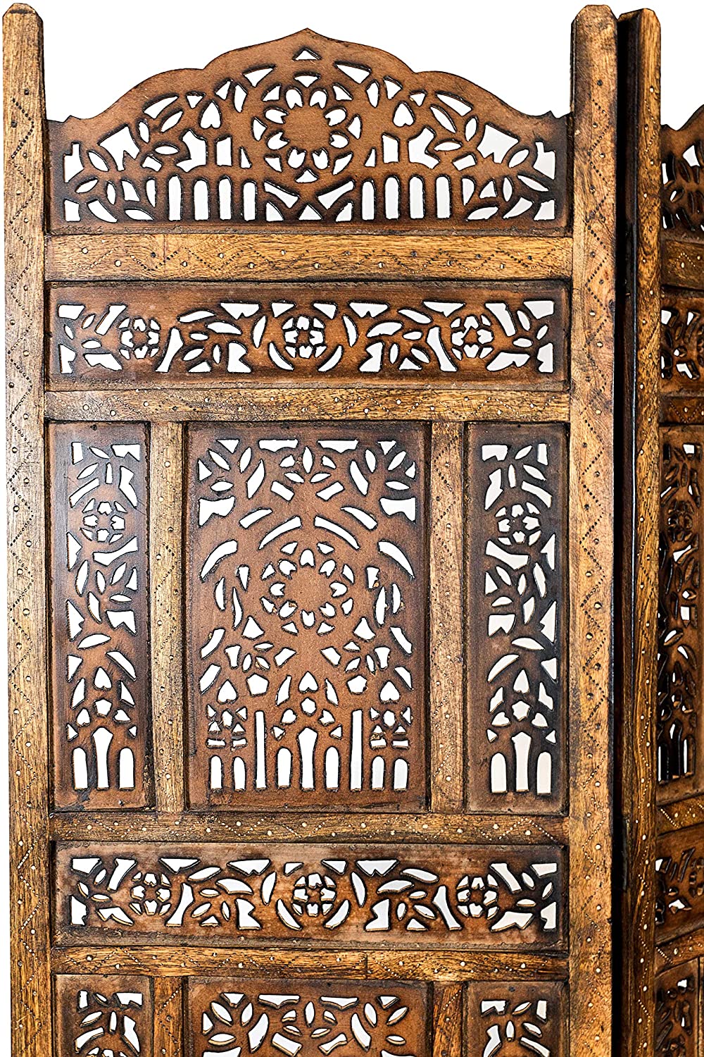 Orientalischer Paravent Raumteiler aus Holz 