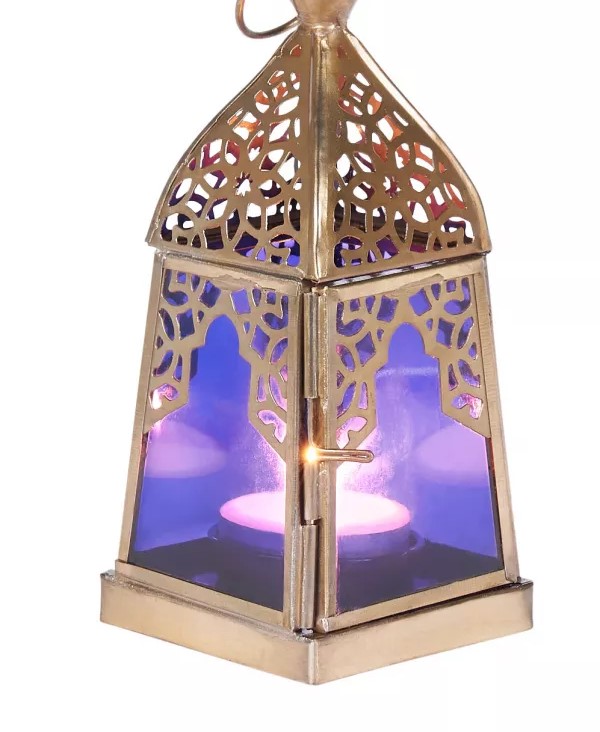 Orientalische Laternen 4 Sex  Windlicht aus Metall & Glas Farben Grün - Blau - Rot - Orange 