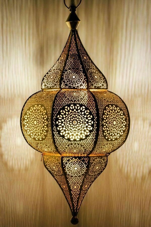 Orientalische Arabische Design Hängeleuchte Gold