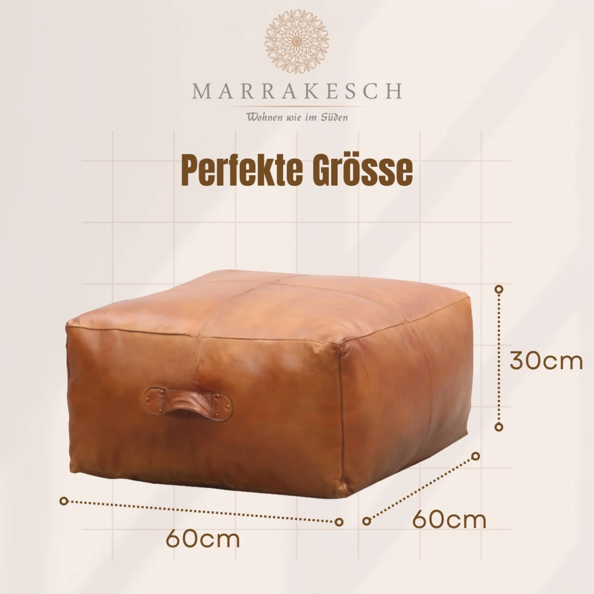 Marokkanisches Leder-Sitzkissen