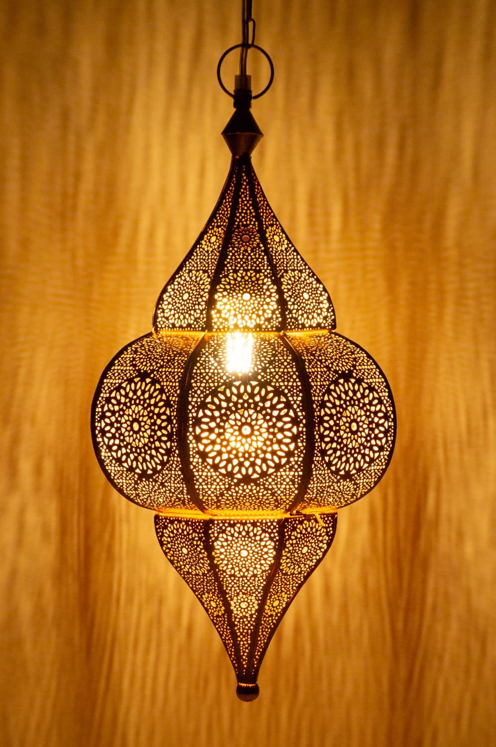 Orientalische Lampe Pendelleuchte Design Deckenlampe Gold