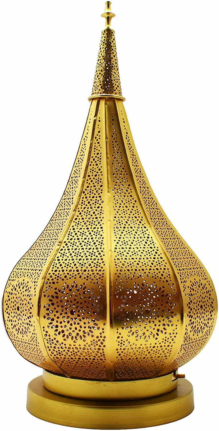 Orientalische, dekorative wunderschöne Tischlampe, Gold