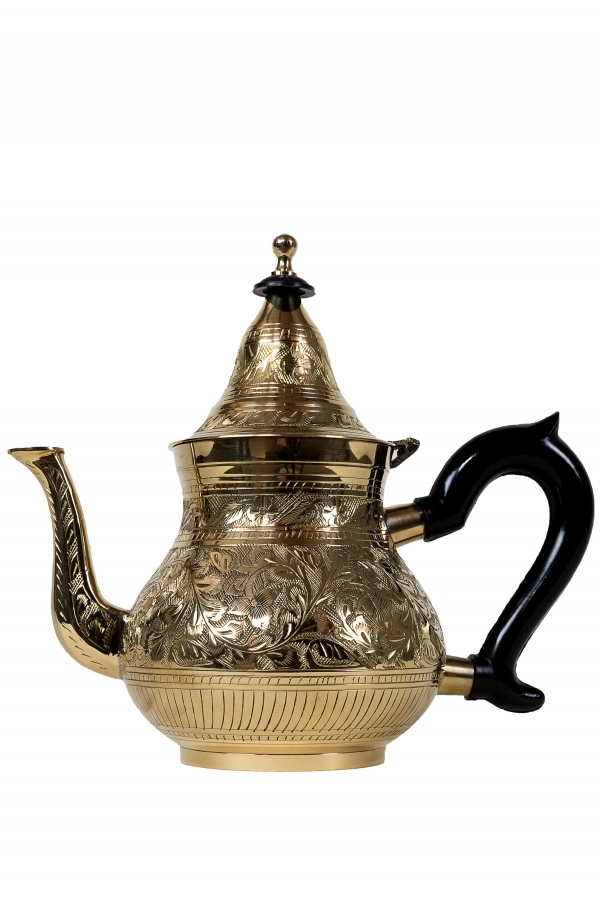 Orientalische marokkanische Teekanne goldfarbig