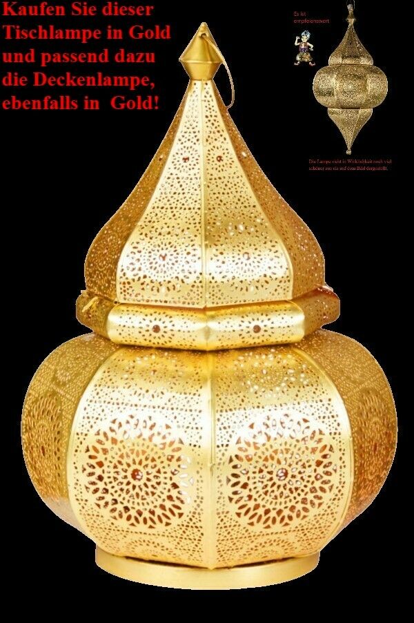 Orientalische marokkanische Tischlampe Gold