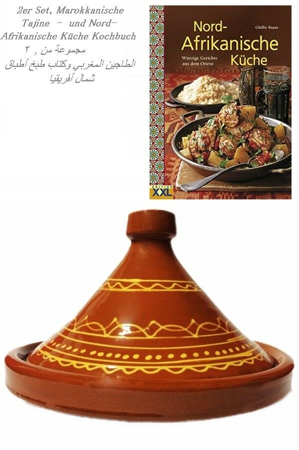 Marokkanischer Tajine  Topf mit Kochbuch