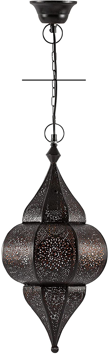 Orientalische Lampe Pendelleuchte Design Deckenlampe.Farbe: Schwarz