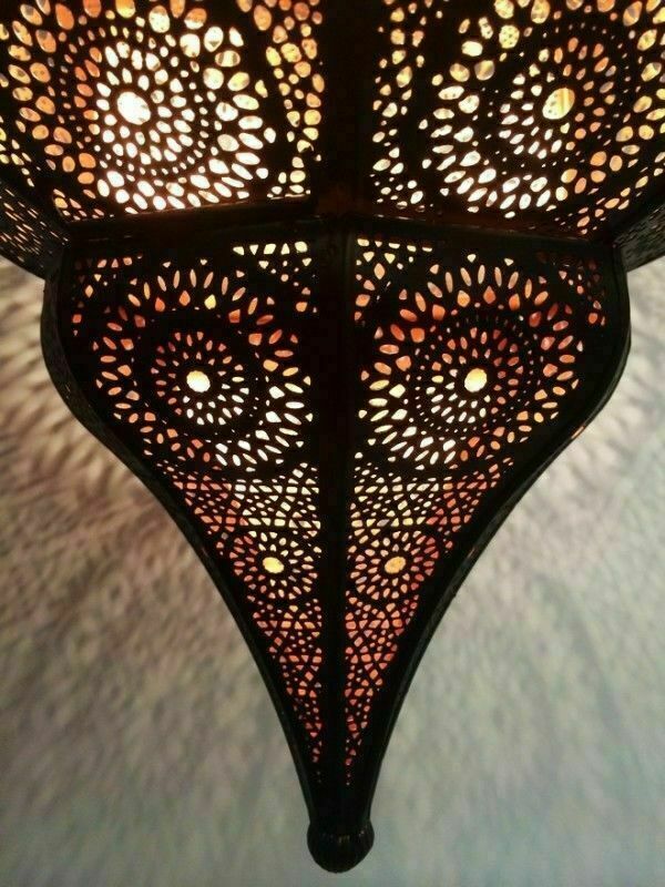 Orientalische Indische Deckenlampe Schwarz