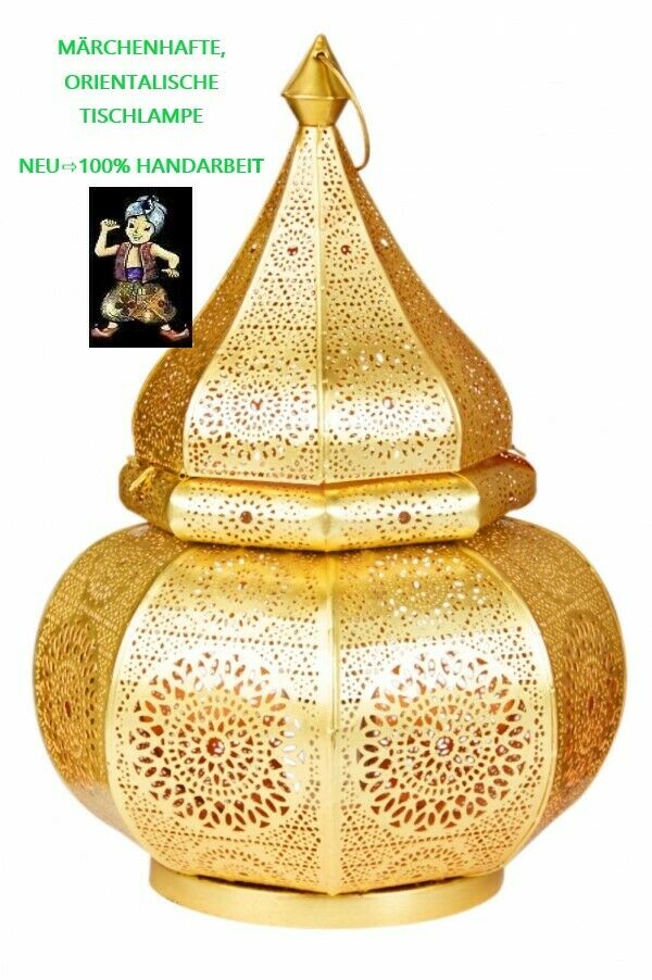 Orientalische marokkanische Tischlampe Gold