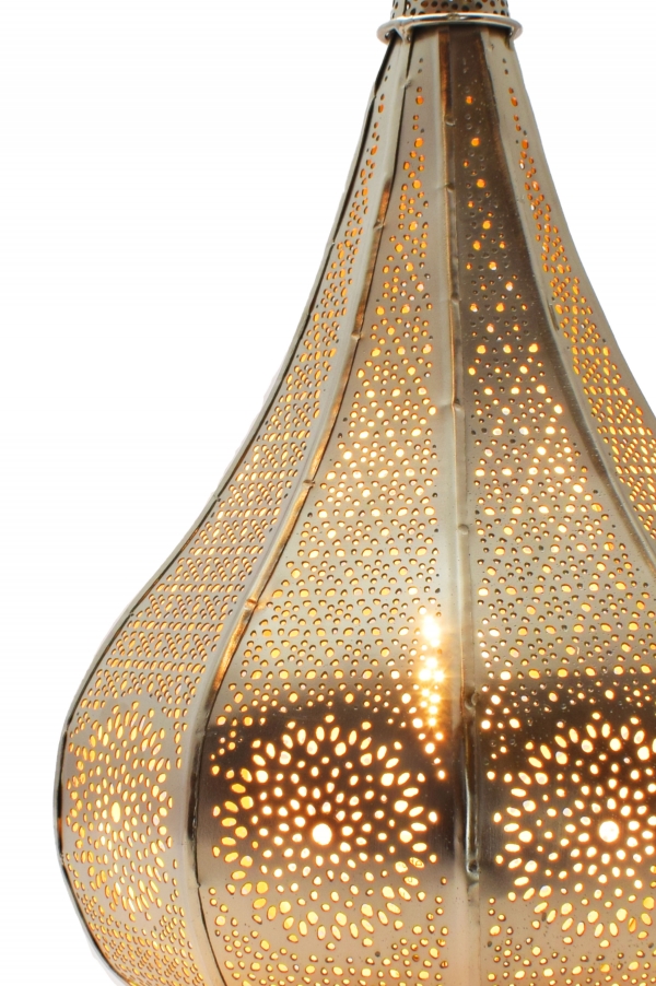 Orientalische, dekorative wunderschöne Tischlampe Silber