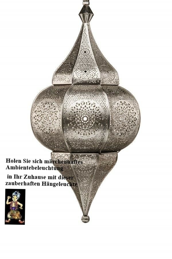 Orientalische Indische Deckenlampe Silber
