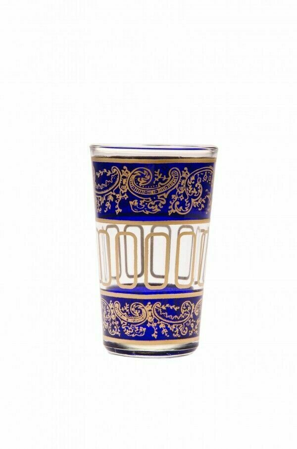 6x Orient Teeglas Marrakesch Blau